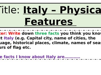 Italy Physical Features