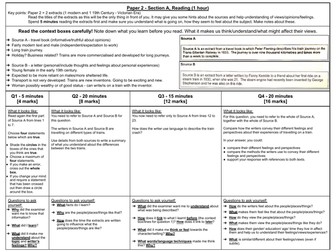 AQA English Language Paper 2, Reading Section Overview