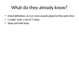 Primary & Secondary Chords