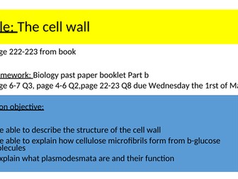 Cell wall IAL EDEXCEL