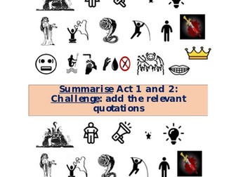 Macbeth Acts 1 and 2 Dual Coding Exercise