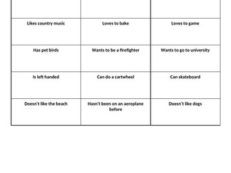 Icebreaker Bingo