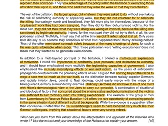 Cambridge A-Level History (9489) Paper 3 The Holocaust Sample Essays