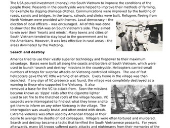 AQA 8145: Conflict in Asia: US tactics in Vietnam (Vietnam pt. 1)