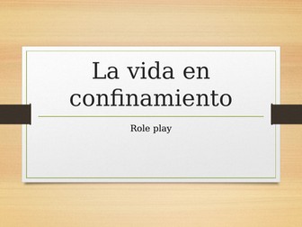 Spanish role play - to practice the imperfect tense