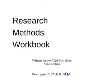 SOCIOLOGY RESEARCH METHODS WORKBOOK AND NOTES