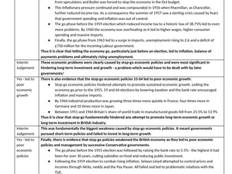 Model Answer: Conservative ‘stop-go’ economic policies in the years 1955 to 1964  weakened
