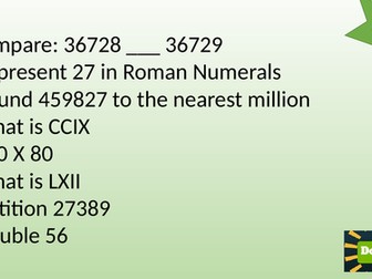 Year 5 Fluency - Arithmetic