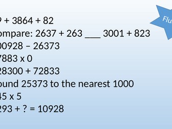 Year 5 - Fluency - Arithmetic Focus