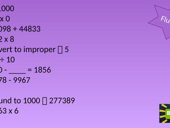 Year 5 Fluency - Arithmetic Focus