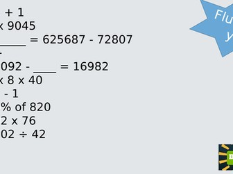 Year 6 Fluency - Arithmetic Focus