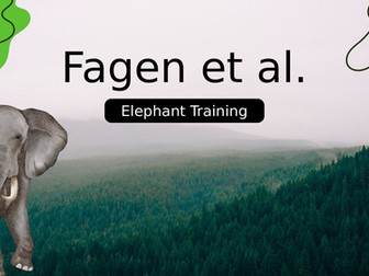 Fagen et al. (elephant learning)
