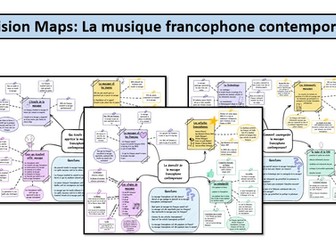 La Musique Francophone Contemporaine- Revision Maps- A Level French
