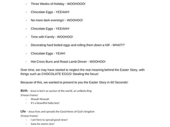 Original Comedy Sketch - The Easter Story in 60 seconds and Advert about Lent!