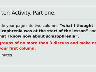 AQA A Level Psychology Schizophrenia Full Topic Resource Bundle