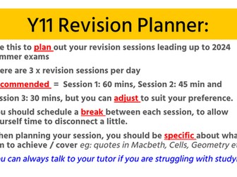 Year 11 Revision Calendar Feb - June PDF