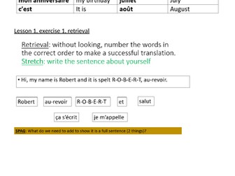 y7 SB3- Quel âge as-tu et quelle est la date de ton anniversaire? 4 lessons and more