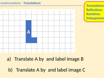 Translating shapes using vectors