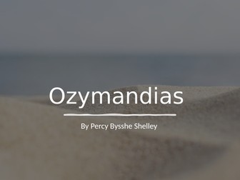 AQA Power and Conflict: Ozymandias