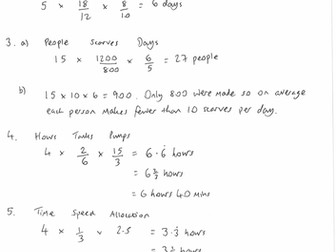 3 Variable proportion GCSE Questions
