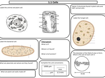 Revision MAT for 1.1 and 1.2 National 5 Biology