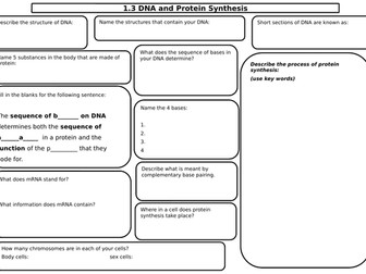 Revision MAT for topics 1.3 and 1.4 National 5 Biology