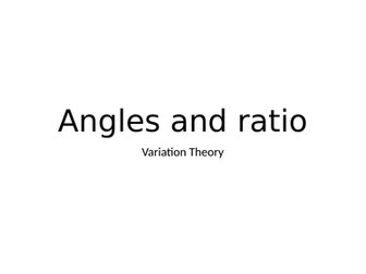 Angles & ratio, work out the angles from the ratio.