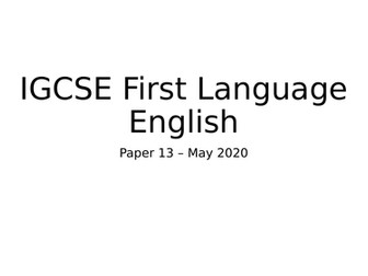 0500 / 0990 First Language English exam walk through