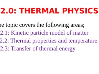 IGCSE THERMAL PHYSICS 2