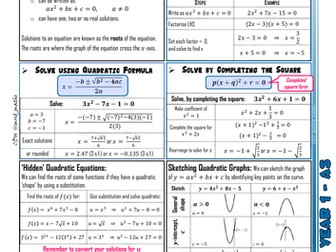 A-level Maths Knowledge Organiser: P1.02 - Quadratics