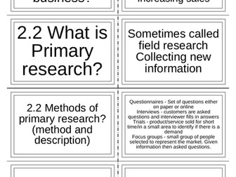 OCR GCSE (9-1) Business Unit 2 flash cards