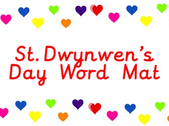 St. Dwynwen's Day Welsh Word Mat