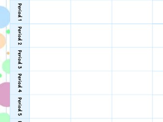 7 Periods a Day Teacher Planner - Pastels