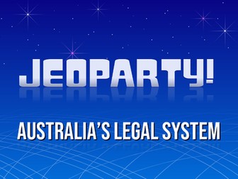 Legal Studies – Australian context – Legal foundations – jeopardy revision game