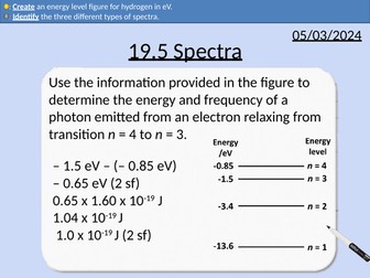 OCR A level Physics: Spectra