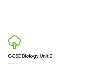 WJEC GCSE Biology 2.1 Notes and Booklet (Classification and biodiversity)