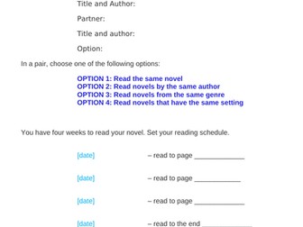 Reading assignment - pairs