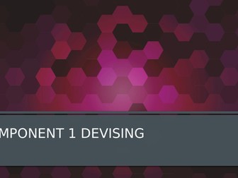 Edexcel A-Level Drama and Theatre - Component 1 devising portfolio guidance