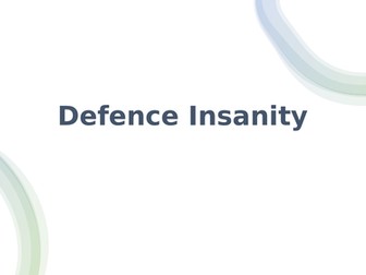 Insanity - Defence in Criminal Law