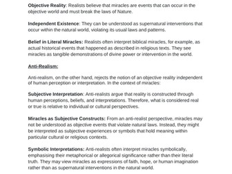 AQA: Religious studies A level: Miracles revision