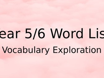 Year 5/6 Vocabulary Grids