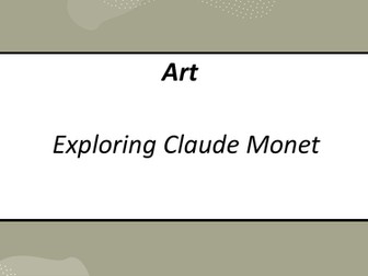 Monet Art - EYFS