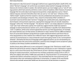 English Language A* Essay on Gender and Language