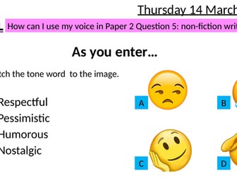 AQA English Language Paper 2 Question 5 Revision Workshop- Older Generation