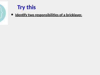 Eduqas Construction AC1.7 Trades and careers