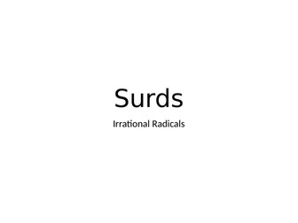 Introduction to Surds