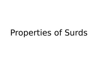 Properties of Surds