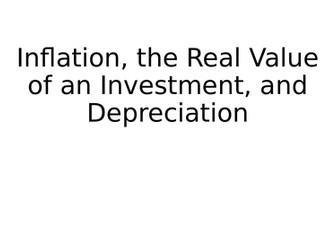 Inflation (Ib Maths)