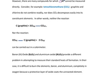 MEASURING STANDARD HEAT OF FORMATION