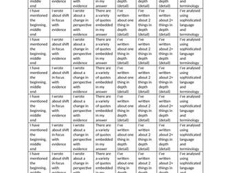 paper 1 question 3 self mark grid